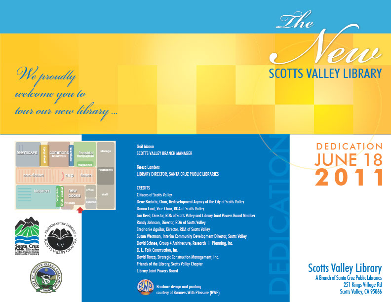 Scotts Valley Library Brochure Printing